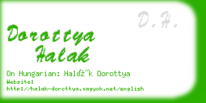 dorottya halak business card